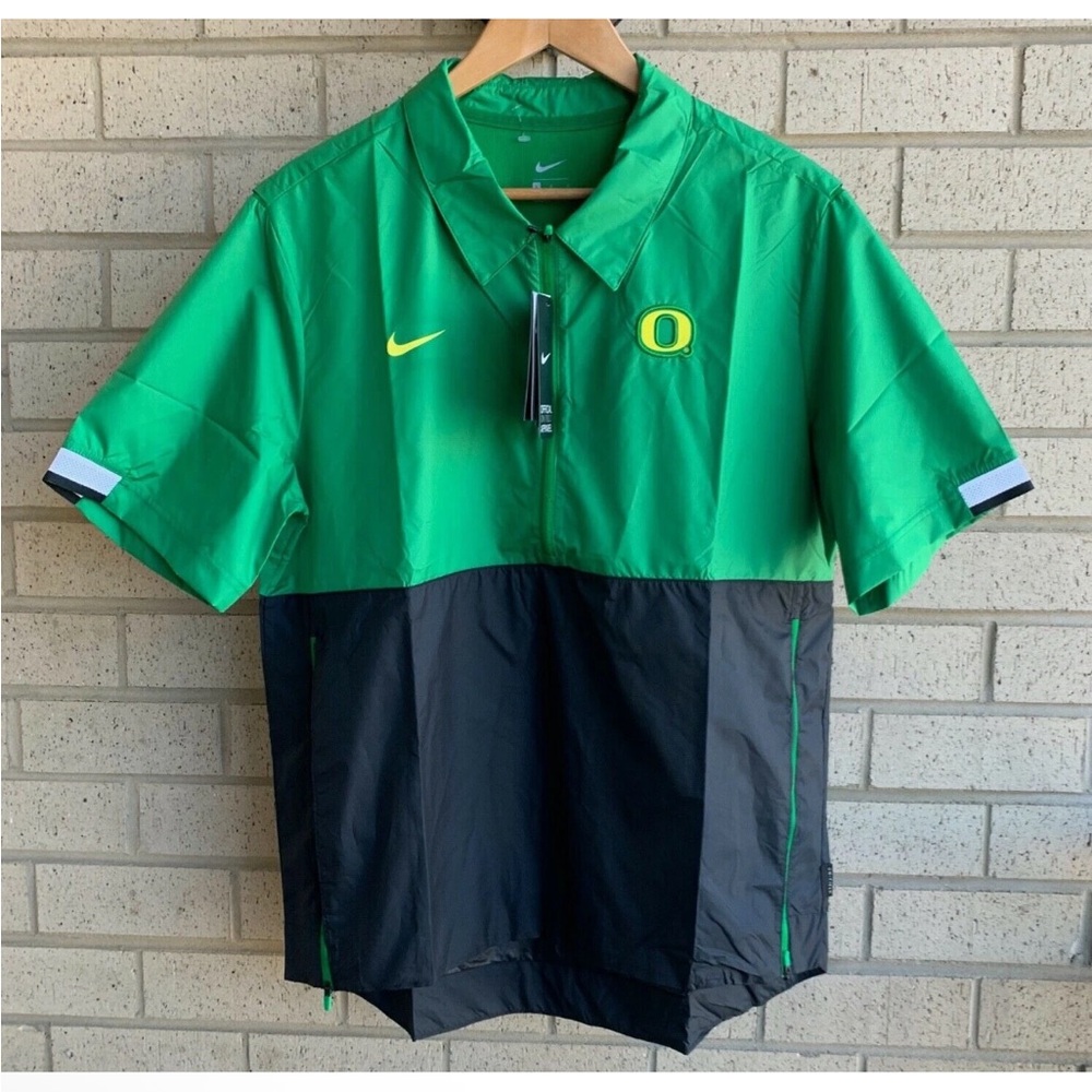NWT Men’s Nike Oregon Ducks 1/2 Zip On Field Coaches Football Pullover Sz Medium